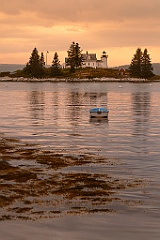 Sunset by Pumpkin Island Lighthouse in Maine